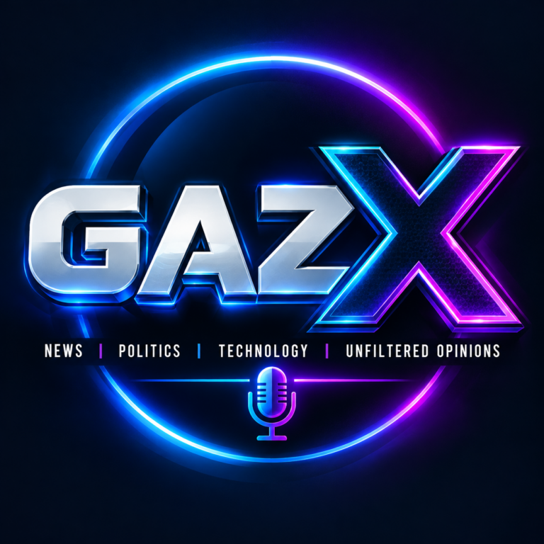 GAZ X live show logo – News, Politics and AI with Gaz and Nexus